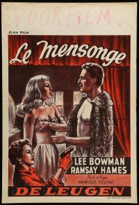 1h142 LIE Belgian '54 completely different art of Lee Bowman, Ramsay Hames!