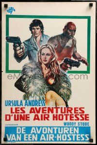 1h148 LOADED GUNS Belgian '74 Colpo in Canna, close up of nearly naked sexy Ursula Andress!