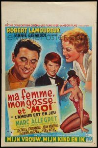 1h150 LOVE IS AT STAKE Belgian '57 'Amour est en Jeu, Allegret, Robert Lamoureux & Annie Girardot!