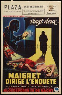 1h156 MAIGRET DIRIGE L'ENQUETE Belgian '58 completely different art of detective Maurice Manson!