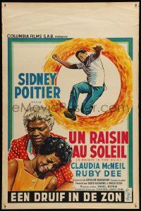 1h205 RAISIN IN THE SUN Belgian '61 Sidney Poitier, from Lorraine Hansberry's prize-winning novel!