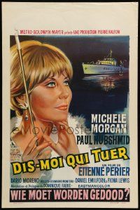 1h252 TELL ME WHOM TO KILL Belgian '65 deadly sexy French Michele Morgan, Dis-moi qui tuer!
