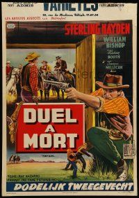 1h263 TOP GUN Belgian '55 Sterling Hayden has the guts to fight back, cool western art!