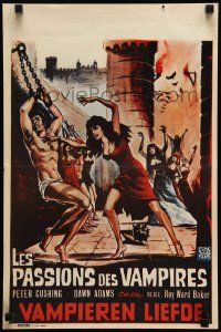 1h275 VAMPIRE LOVERS Belgian '70 Hammer, taste the deadly passion of the blood-nymphs if you dare!