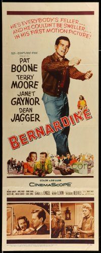 1h652 BERNARDINE insert '57 art of America's new boyfriend Pat Boone, on the screen!