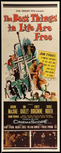 1h655 BEST THINGS IN LIFE ARE FREE insert '56 Michael Curtiz, Gordon MacRae, Sheree North!