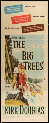 1h664 BIG TREES insert '52 Kirk Douglas protects redwoods, Eve Miller, Patrice Wymore