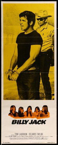 1h665 BILLY JACK insert '71 Tom Laughlin in handcuffs, most unusual boxoffice success ever!