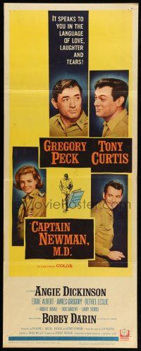 1h682 CAPTAIN NEWMAN, M.D. insert '64 Gregory Peck, Tony Curtis, Angie Dickinson, Bobby Darin