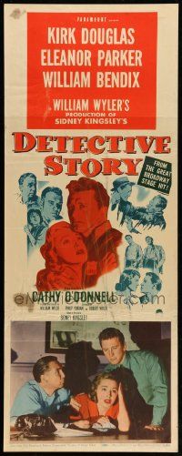 1h712 DETECTIVE STORY insert '51 William Wyler, Kirk Douglas can't forgive Eleanor Parker!