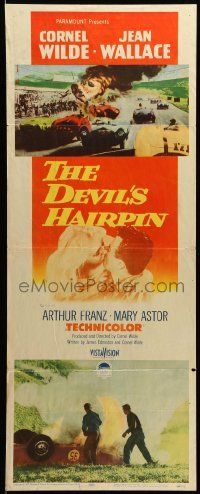 1h714 DEVIL'S HAIRPIN insert '57 Cornel Wilde, Jean Wallace, great car racing images!