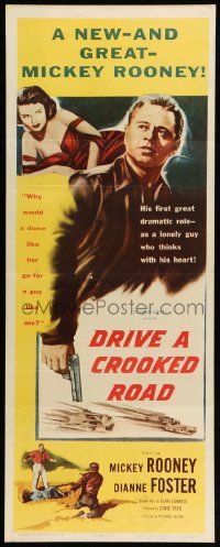 1h733 DRIVE A CROOKED ROAD insert '54 Mickey Rooney needed Dianne Foster & she needed money!
