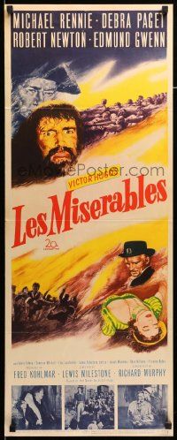 1h800 LES MISERABLES insert '52 Michael Rennie as Jean Valjean, Debra Paget, Victor Hugo