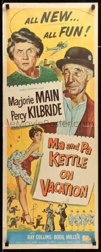 1h813 MA & PA KETTLE ON VACATION insert '53 wacky hillbillies Marjorie Main & Percy Kilbride!