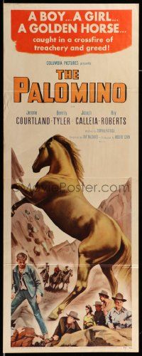 1h849 PALOMINO insert R56 Jerome Courtland, Beverly Tyler, Joseph Calleia, great horse artwork!