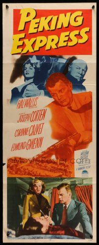 1h860 PEKING EXPRESS insert '51 Joseph Cotten in China, directed by William Dieterle!