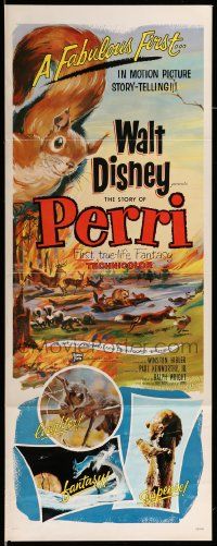 1h864 PERRI insert '57 Disney's fabulous first in motion picture story-telling, wacky squirrels!