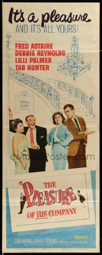 1h874 PLEASURE OF HIS COMPANY insert '61 Fred Astaire, Debbie Reynolds, Lilli Palmer, Tab Hunter