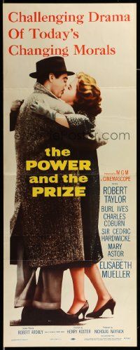 1h876 POWER & THE PRIZE insert '56 Robert Taylor, Elisabeth Mueller, today's changing morals!