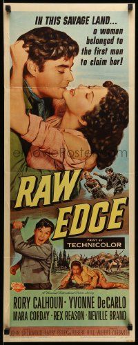 1h900 RAW EDGE insert '56 cowboy Rory Calhoun & sexy Yvonne De Carlo in a savage land!