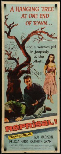 1h905 REPRISAL insert '56 Guy Madison, Felicia Farr, the town went hunting with a rope!