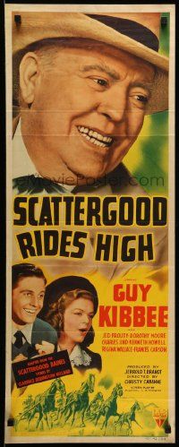 1h916 SCATTERGOOD RIDES HIGH insert '42 Guy Kibbee as Scattergood Baines, harness horse racing art