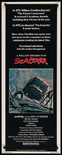 1h938 SORCERER insert '77 William Friedkin, Wages of Fear, image of truck crossing rope bridge!