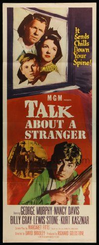 1h951 TALK ABOUT A STRANGER insert '52 George Murphy, Nancy Davis, chilling film noir!