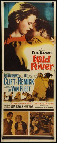 1h994 WILD RIVER insert '60 directed by Elia Kazan, Montgomery Clift embraces Lee Remick!