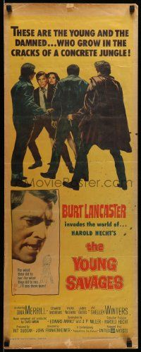 1h998 YOUNG SAVAGES insert '61 Burt Lancaster, Dina Merrill, directed by John Frankenheimer