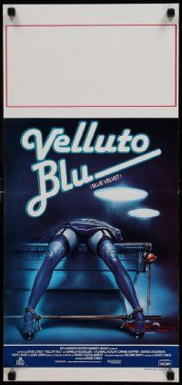 1h328 BLUE VELVET Italian locandina '86 directed by David Lynch, wild artwork by Enzo Sciotti!