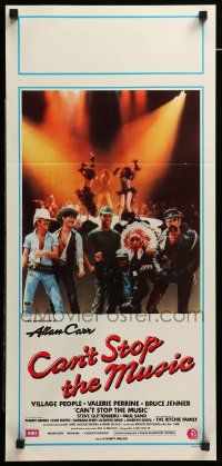 1h340 CAN'T STOP THE MUSIC Italian locandina '80 different image of The Village People & cast!