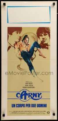 1h342 CARNY Italian locandina '81 Robertson, Busey, completely different topless art of Foster!