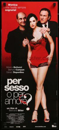 1h352 COMBIEN TU M'AIMES Italian locandina '06 Gerard Depardieu,, super sexy Monica Bellucci!