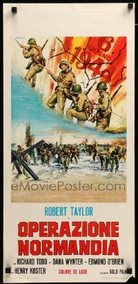 1h361 D-DAY THE SIXTH OF JUNE Italian locandina R60s Robert Taylor World War II by Tarantelli!