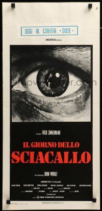 1h360 DAY OF THE JACKAL Italian locandina '73 Fred Zinnemann assassination classic, Edward Fox
