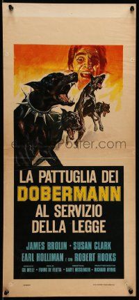 1h373 DOBERMAN PATROL Italian locandina '76 James Brolin, Susan Clark, killer Doberman Pincer dogs!