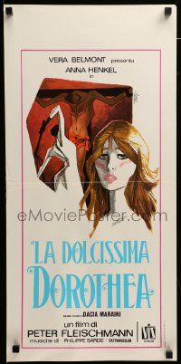 1h376 DOROTHEA'S RACHE Italian locandina '76 Enrico De Seta art of Anna Henkel & torture scene!