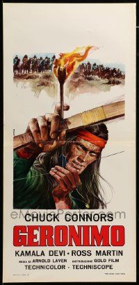 1h397 GERONIMO Italian locandina R72 most defiant Native American Indian warrior Chuck Connors!