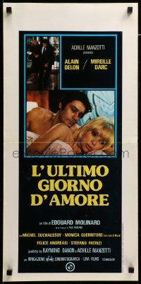1h424 HURRIED MAN Italian locandina '77 Molinaro's L'Homme Presse, Alain Delon & Mireille Darc!