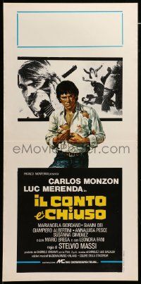 1h427 IL CONTO E CHIUSO Italian locandina '76 real life boxer Carlos Monzon, The Account is Closed