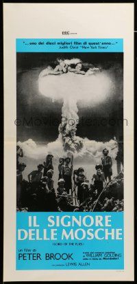 1h465 LORD OF THE FLIES Italian locandina 1977 Golding classic, boys in front of mushroom cloud!