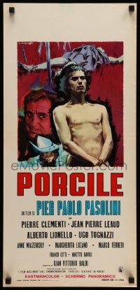 1h509 PIGPEN Italian locandina '69 Pasolini, completely different art by Angelo Cesselon!