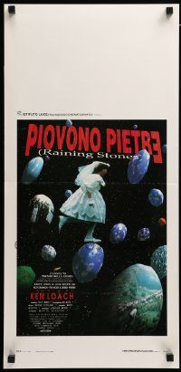 1h519 RAINING STONES Italian locandina '93 directed by Ken Loach, really cool surreal image!