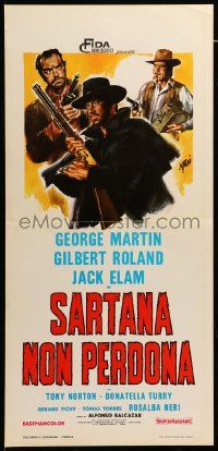 1h532 SARTANA DOES NOT FORGIVE Italian locandina '69 George Martin in title role by Symeoni!