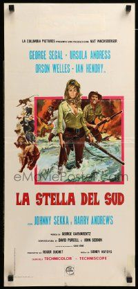 1h549 SOUTHERN STAR Italian locandina '69 Ursula Andress, George Segal, Orson Welles