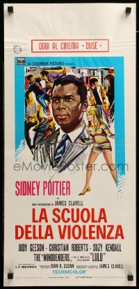 1h571 TO SIR, WITH LOVE Italian locandina '68 Sidney Poitier, Lulu, Clavell, cool different art!