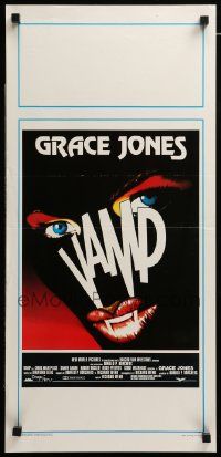 1h581 VAMP Italian locandina '86 great vampire lips art, first kiss could be your last!