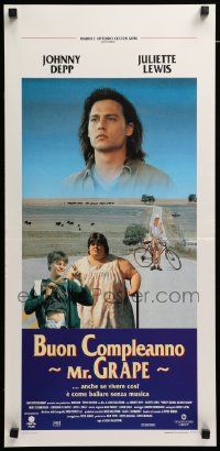 1h592 WHAT'S EATING GILBERT GRAPE Italian locandina '95 Johnny Depp, young DiCaprio & Lewis!