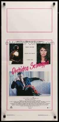 1h594 WILD ORCHID Italian locandina '90 Mickey Rourke, Jacqueline Bisset, sexy Carre Otis!